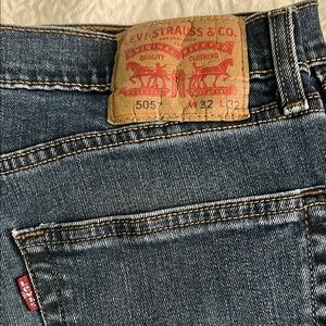 Levi's Dark Blue Denim Jeans with Brown Leather Patch